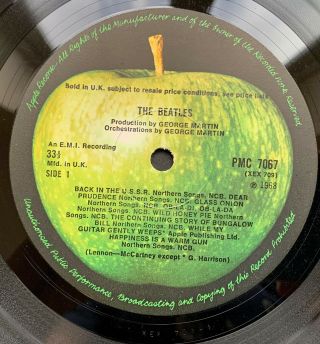 The Beatles White Album 1968 No.  0200408 MONO PMC7067 - 8 EMI UK Top Opening Sleeve 3