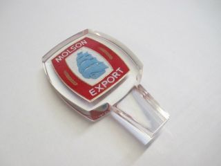 Vtg Molson Export Acrylic Beer Tap Handle 6 " Undrilled
