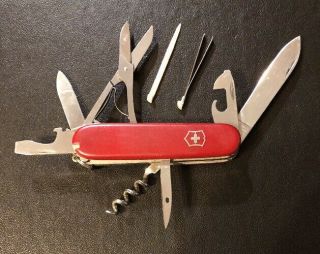Vintage Victorinox Swiss Army Knife Officier Suisse Wild Heerbrugg 9 Tool