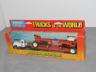 Vintage 1/64 Allis Chalmers Tractor Hauling Set Semi Trucks Of The World By Ertl