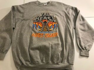Vintage Vtg Kings Island The Beast Sweatshirt Sweater Crew Neck Rare 80s 90s