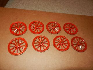 8 A C Gilbert Erector P - 17 Spoked Wheels,  Red,  1920 