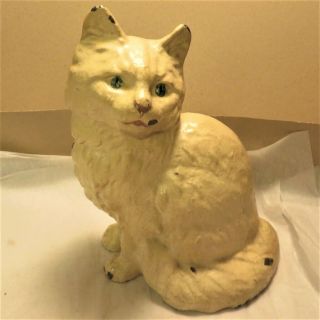 Antique Cast Iron Doorstop - Hubley Persian Cat