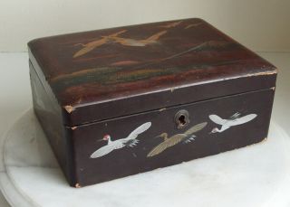 Vintage Japanese Lacquered Oriental Box