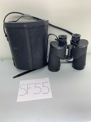 Vintage Bausch & Lomb Opt Co 7x50 Black Binoculars With Case Lens binocular 2