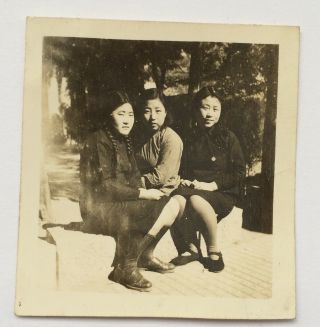 China Woman Park Qipao Cheongsam Vintage Chinese Photo 1940/50s (1)