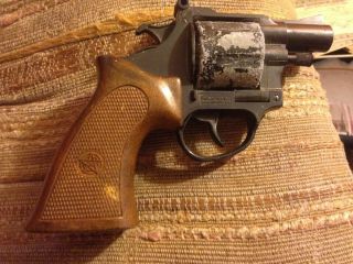 Edison Giocatolli 6 " Metal Toy Cap Gun Revolver Six Shooter Made In Italy