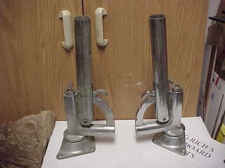 Pair Vintage Fishing Tournament Adjustable Outrigger Bases Mount 1 - 1/4 Rod