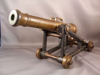 Antique Beaumesnil Victor Model Bronze Mini Cannon 1881
