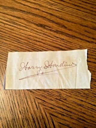 Vintage Magic Magician Harry Houdini Signed Letter Cut Died Halloween 1926