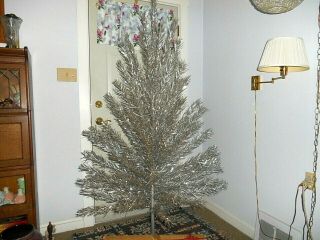 Vintage 6 1/2 Ft.  Aluminum Christmas Tree - Us Silver Tree Co.
