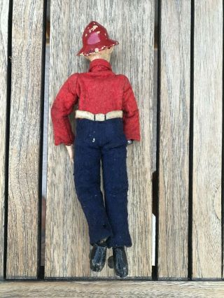 Antique SABA Bucherer Switzerland Fireman Metal Jointed Figure Doll 3