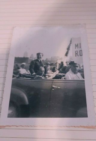 Vintage Black And White Photo Ofmickey Rooney In War Parade 3 X 4 1/2 "