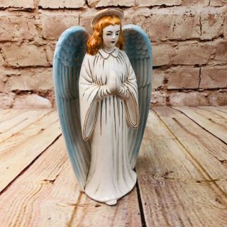 Vintage Ceramic Angel Planter Figurine Made In Japan Religious Decor