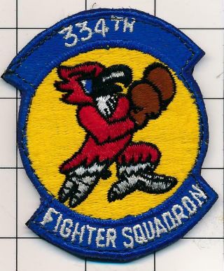 Usaf Patch - 334th Tactical Fighter Squadron [f - 4e Era 1985 On Vel - Cr0]