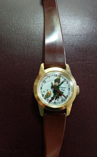 Vintage Swiss Made Peter Pan Watch Webster Watch Co.  1972 Metal Base 14mm