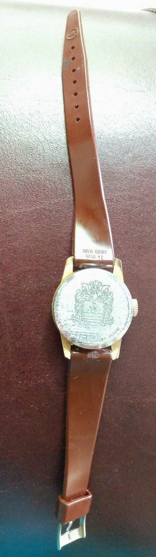 Vintage SWISS Made Peter Pan Watch Webster Watch Co.  1972 Metal Base 14mm 3