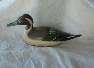 Hornick Bros Hand Carved Duck Wood Decoy Signed 1982 Oak Hall Usa