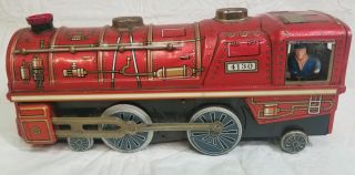Vintage Bandai Battery Operated,  Train,  Tin Steam Locomotive No.  4130