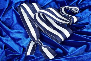 Military Decoration/award/recognition Sash/ribbon White And Blue