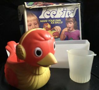 Vtg 1974 Kenner Ice Bird Toy W Box Shaved Ice Orange Bird Earmuffs