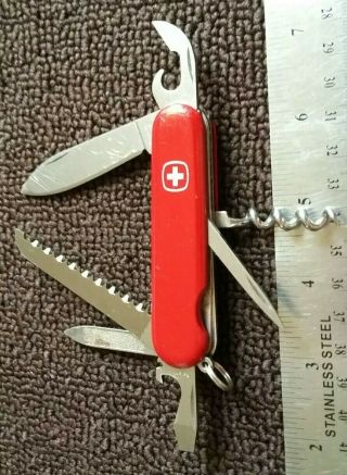Retired Wenger Swiss Army Backpacker Multi Tool Pocket Knife Sak
