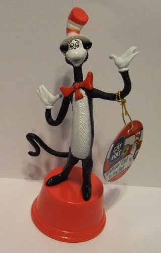 Dr.  Seuss Vintage Dancing Cat In The Hat Push Up Puppet -