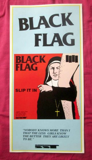 Black Flag Slip It In Poster Sst Raymond Pettibon 1984 Punk Kbd
