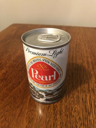 Vintage Pearl Fine Lager Steel Beer Can 8oz San Antonio Tx Tab Intact Empty Rare