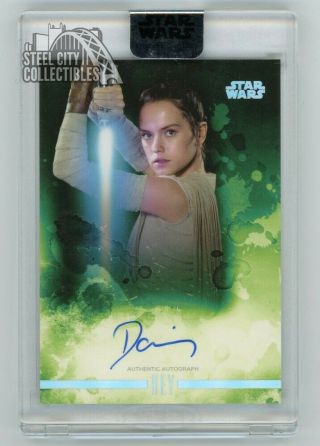 Daisy Ridley Rey 2019 Topps Star Wars Stellar Signatures Autograph Card 32/40