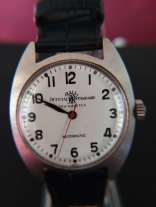 Vintage Ball Trainmaster Official Standard Automatic Watch 25 Jewel