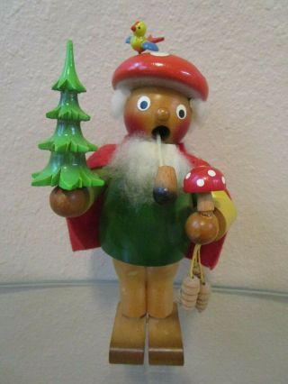 Vintage Steinbach German Incense Smoker Christmas Tree Mushroom