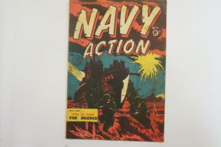 Navy Action Comic Books 6 In Total 1,  2,  3,  4,  5,  7 Published 1954 - 1955