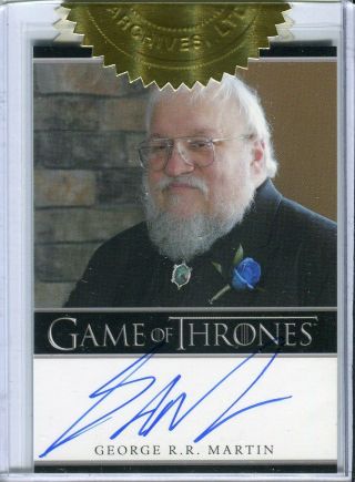 Game Of Thrones Season 2 Two Dealer Incentive Autograph Card George Martin