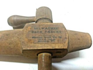 Vintage Wooden Beer Whiskey Barrel Spout Tap Spigot 