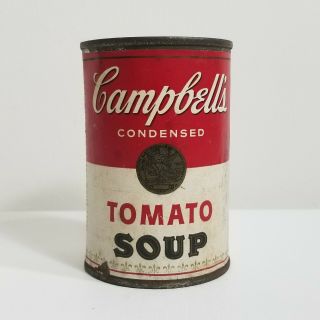 Campbells Tomato Soup Can Authentic Vintage Andy Warhol Inspiration Pop Art 10oz