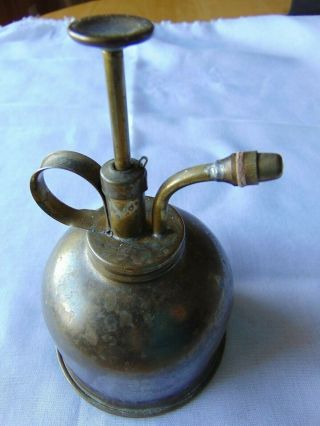 Vintage Small Brass Oil Can Thumb Pump No.  3 555 Trademark 1950 
