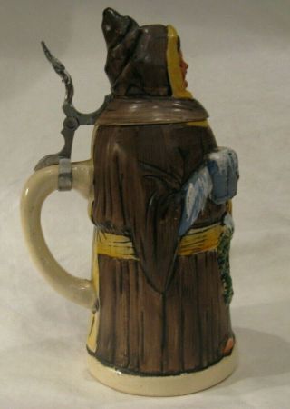 Figural Character Pottery Beer Stein Eckhardt Engler Hand Painted 1/2 L 2