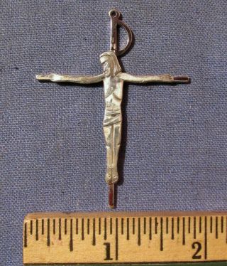 Vintage Chapel Sterling Silver Crucifix Cross Pendant