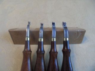 Vintage Leather Tools,  4 C S Osborne Double Edge Creasers 1,  2,  3,  4, 3