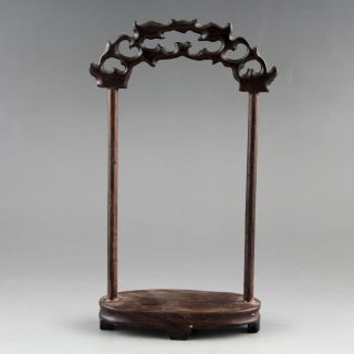 6.  1  Chinese Hardwood Ancient Carving Wood Pendant Display Rack Collect