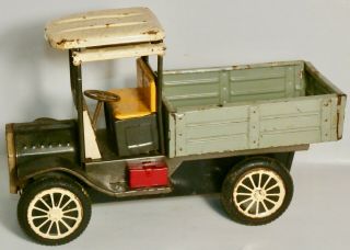 Tin Litho Model T Ford Pickup Truck Friction Toy Made In Japan Circa 1950s