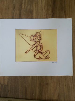 Disney Tinker Bell Peter Pan (1953) Rough Animation Poster