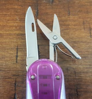 Buck Usa 421 Newt Purple Small Pocket Knife W/ Scissors