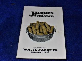 Vintage,  Jacques Seed Corn,  Memo Book,  Wm.  H.  Jacques,  Prescott,  Wi