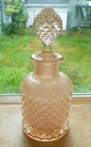 Boston & Sandwich Glass Cologne/scent Bottle Cut Sharp Diamond Pattern 1800 