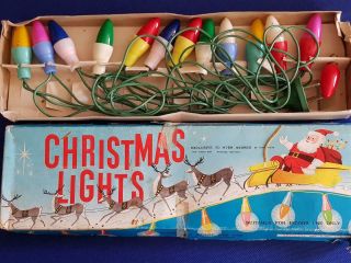 1960`s Vintage Christmas Lights Tree Decoration Myer Australia Made In Japan