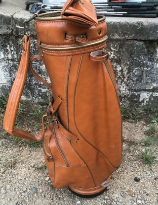 Jack Nicklaus Macgregor Tan Golf Cart Tour Bag Vintage