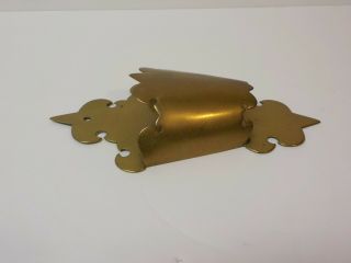 Antique English Brass Wall Mount Match Holder,  c.  mid - 1800 ' s 2