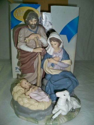 (r) Porcelain Figurine Holy Family Baby Jesus Mary Joseph Owfig422